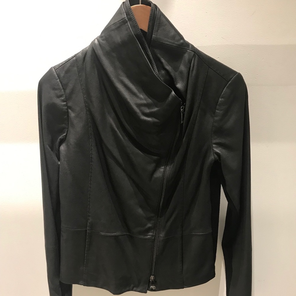 Black Goat Leather Jacket - New with tags